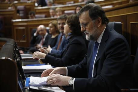 14/03/2018. Rajoy informa en el Congreso sobre las pensiones. El presidente del Gobierno, Mariano Rajoy, momentos antes de su comparecencia ...