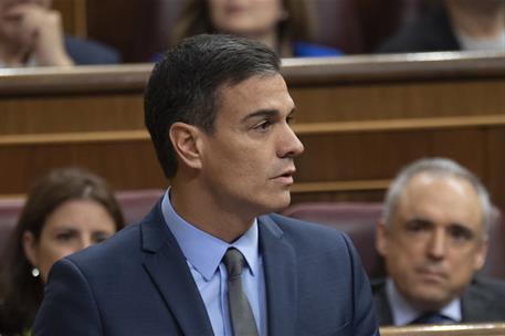 14/11/2018. Pedro Sánchez asiste a la sesión de control en el Congreso. El presidente del Gobierno, Pedro Sánchez, durante la sesión de cont...