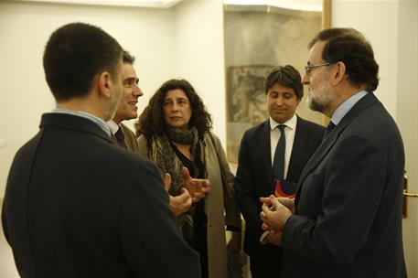 15/02/2018. Rajoy recibe a dirigentes de Societat Civil Catalana. El presidente del Gobierno, Mariano Rajoy, recibe a varios miembros de la ...