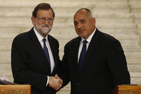15/05/2018. Visita de Rajoy a Bulgaria. El presidente del Gobierno, Mariano Rajoy, durante la rueda de prensa que ha ofrecido junto al prime...