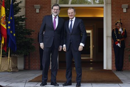 16/03/2018. Rajoy recibe al Presidente del Consejo Europeo. El presidente del Gobierno, Mariano Rajoy, recibe al presidente del Consejo Euro...