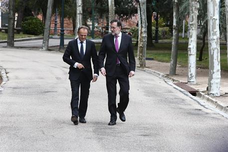 16/03/2018. Rajoy recibe al Presidente del Consejo Europeo. El presidente del Gobierno, Mariano Rajoy, y el presidente del Consejo Europeo, ...