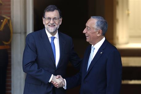 17/04/2018. Rajoy recibe al presidente de la República Portuguesa en La Moncloa. El presidente del Gobierno, Mariano Rajoy, recibe al presid...