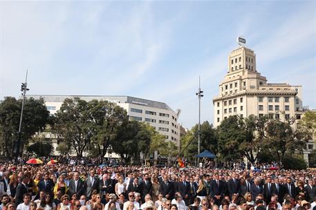 17/08/2018. Primer aniversario de los atentados del 17-A en Cataluña. Víctimas, familiares, autoridades, representantes políticos y ciudadan...