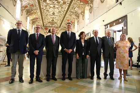19/09/2018. Pedro Sánchez visita las obras de ampliación del Museo del Prado. El presidente del Gobierno, Pedro Sánchez, la vicepresidenta y...