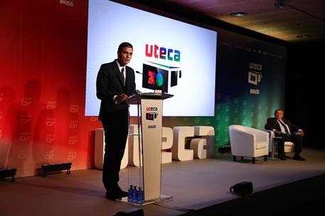 20/11/2018. El presidente del Gobierno, Pedro Sánchez, asiste al XX Aniversario de la Unión de Televisiones Comerciales Asociadas (UTECA). E...