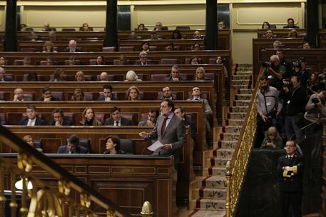 21/03/2018. Rajoy asiste a la sesión de control al Gobierno en el Congreso. El presidente del Gobierno, Mariano Rajoy, durante su intervenci...