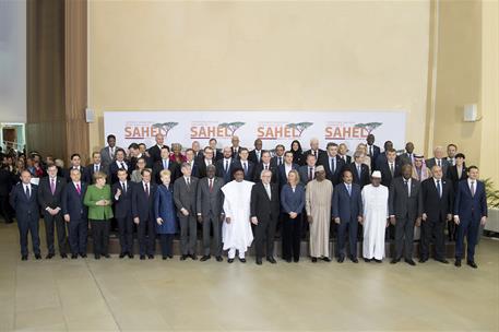 23/02/2018. Rajoy asiste a Conferencia de alto nivel sobre el Sahel. Foto de Familia de los asistentes a la conferencia de alto nivel sobre el Sahel