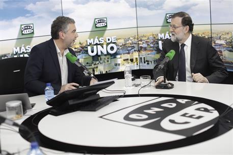 24/01/2018. Entrevista al presidente del Gobierno en el programa "Más de uno", de Onda Cero. El presidente del Gobierno, Mariano Rajoy, dura...