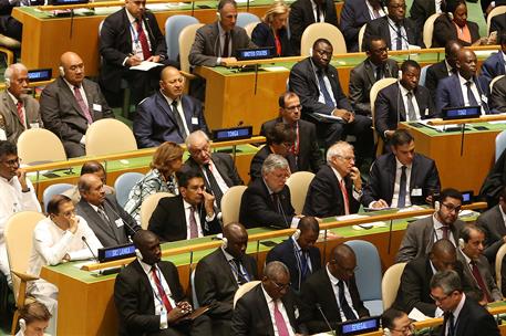 25/09/2018. Pedro Sánchez en la sesión de apertura de la ONU. El presidente del Gobierno, Pedro Sánchez, y el ministro de Asuntos Exteriores...