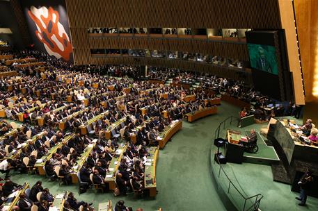 25/09/2018. Pedro Sánchez en la sesión de apertura de la ONU. El presidente del Gobierno, Pedro Sánchez, el ministro de Asuntos Exteriores, ...