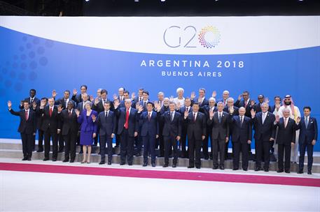 30/11/2018. Pedro Sánchez acude a la cumbre del G-20. El presidente del Gobierno, Pedro Sánchez, junto al resto de mandatarios participantes...