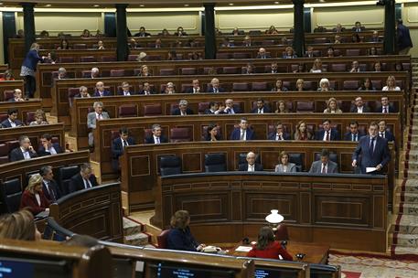 9/05/2018. Rajoy asiste a la sesión de control al Gobierno en el Congreso. El presidente del Gobierno, Mariano Rajoy, durante su intervenció...