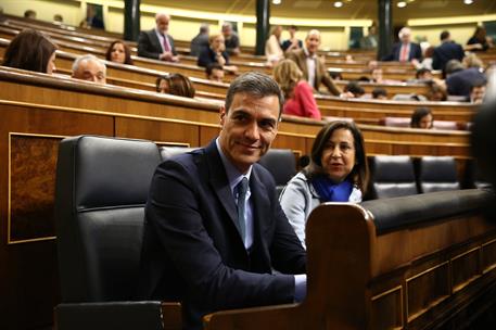 13/02/2019. Pedro Sánchez asiste al Debate de totalidad de los Presupuestos Generales del Estado (Segunda jornada). El presidente del Gobier...