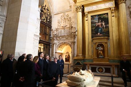 13/03/2019. El presidente visita la catedral de Burgos. El presidente del Gobierno, Pedro Sánchez, durante su visita a la catedral de Burgos.