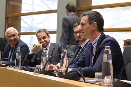 21/02/2020. Pedro Sánchez asiste a la reunión extraordinaria del Consejo Europeo. El presidente del Gobierno, Pedro Sánchez, participa en la...