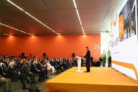 5/10/2021. Pedro Sánchez inaugura el I Foro Urbano de España. El presidente del Gobierno, Pedro Sánchez, durante su intervención el I Foro U...