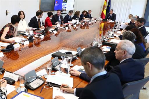 9/04/2024. Pedro Sánchez chairs the meeting of the Inter-Ministerial Committee for the Recovery, Transformation and Resilience Plan. The Pre...