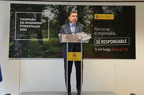 El ministro Luis Planas presenta la campaña de prevención y lucha contra los incendios forestales de 2018