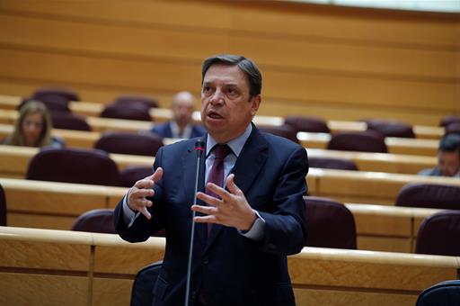 Luis Planas durante su intervención en el Senado