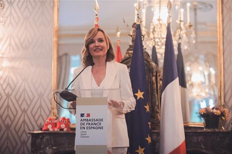 25/04/2024. Pilar Alegría participates in the '100 days until the Paris Olympic Games' event. The Minister for Education, Vocational Trainin...