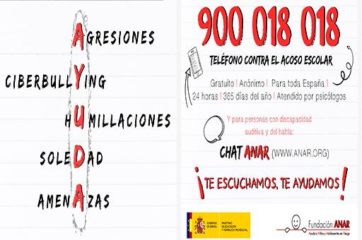 29/11/2018. Teléfono contra el Acoso Escolar del Ministerio de Educación y FP