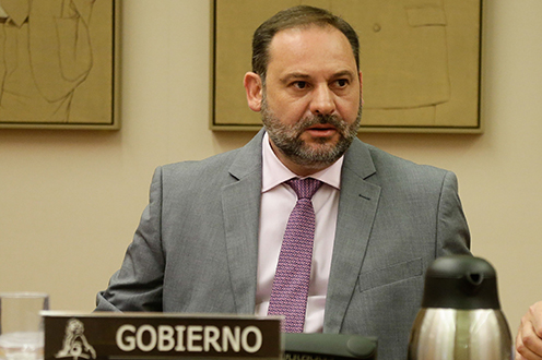 12/07/2018. José Luis Ábalos comparece en la Comisión de Fomento del Congreso de los Diputados