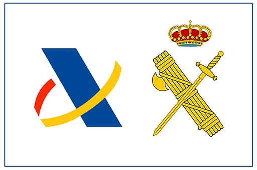Logo de la Agencia Tributaria (AEAT) y de la Guardia Civil