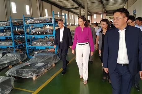 5/06/2019. Maroto visita dos de las compañías españolas con mayor presencia en China. La ministra de Industria, Comercio y Turismo en funcio...