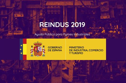 Collage Cartel Reindus 2019 y logo del Ministerio de Industria, Comercio y Turismo