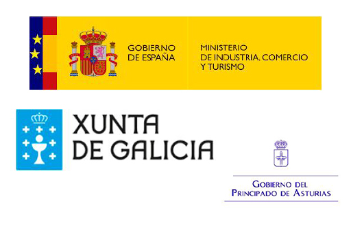 Logo del Ministerio de Industria, Comercio y Turismo, la Xunta de Galicia y el Gobierno del Principado de Asturias