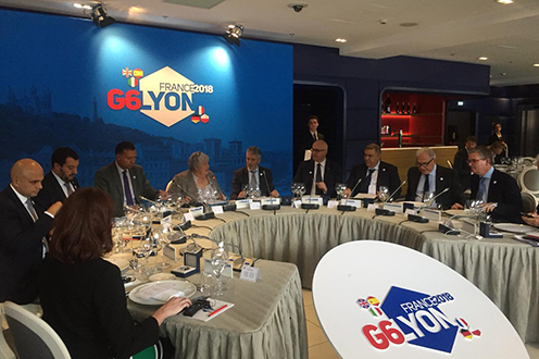 El ministro del Interior, Fernando Grande-Marlaska, asiste a la reunión del G-6 de ministros del Interior