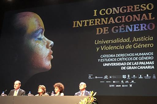 Dolores Delgado durante el I Congreso Universalidad, justicia y violencia de género