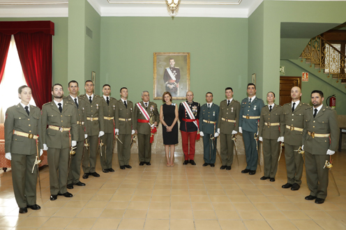 11/07/2017. En la Academia General Militar de Zaragoza. La ministra de Defensa preside la entrega de Reales Despachos a los nuevos oficiales...