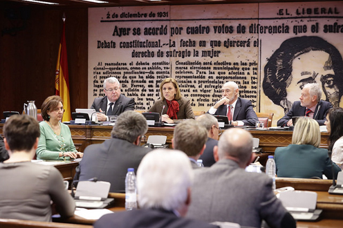 María Dolores de Cospedal durante su comparecencia en el Senado (Foto: Ministerio de Defensa)