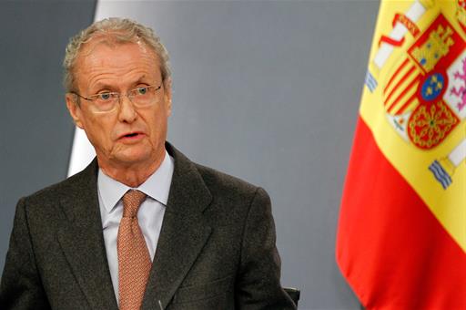 12/12/2014. Pedro Morenés Eulate, ministro de Defensa. En la rueda de prensa posterior al Consejo de Ministros de 12 de diciembre de 2014