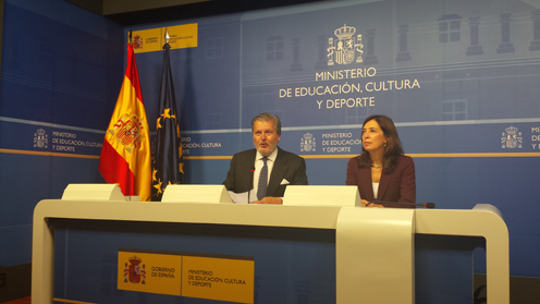 El ministro de Educación, Cultura y Deporte, Íñigo Méndez de Vigo, en el acto de entrega del Premio Cervantes. (Foto Ministerio)