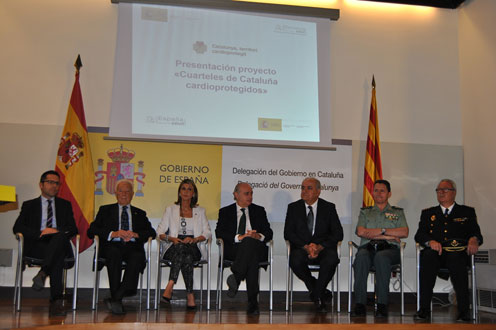 8/06/2015. El ministro del Interior Díaz ha presidido el proyecto Barcelona Ciudad cardioprotegida.