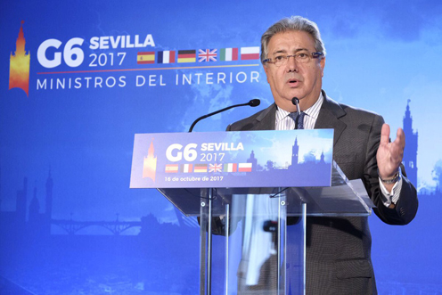 ESPAÑA: Los ministros del Interior del G6 acuerdan reforzar la cooperación con terceros países para contrarrestar la presión migratoria y luchar contra el ter...