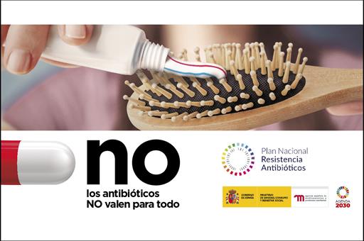 Cartel  de la campaña “Los antibióticos NO valen para todo”