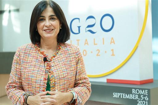 La ministra Darias en el G20 Sanidad de Roma