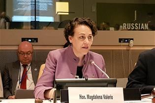 Acting Minister Magdalena Valerio, in her speech at the High Level Political Forum on the SDGs, in New York
