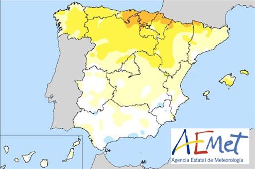Mapa físico de España de la AEMET