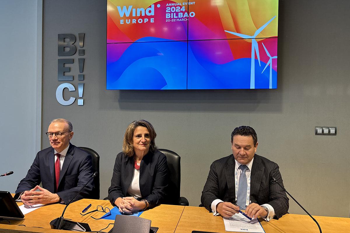 20/03/2024. Ribera and the Spanish Wind Energy Association seal commitment to the sector with the signing of the national Wind Energy Charte...