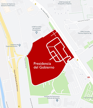 Plano de situación de la Presidencia del Gobierno