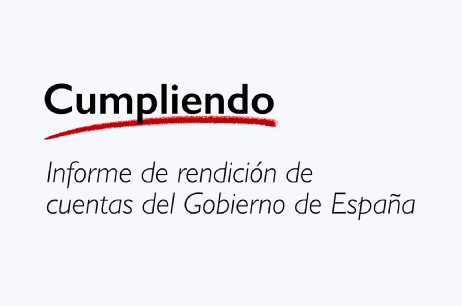 Banner Cumpliendo - Informe de rendición de cuentas del Gobierno de España
