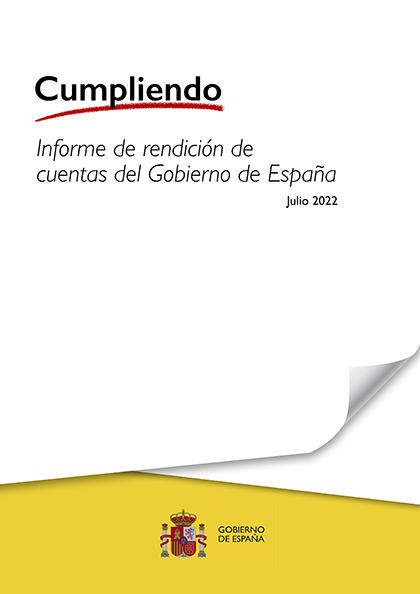 Portada del Informe de rendición de cuentas del Gobierno de España