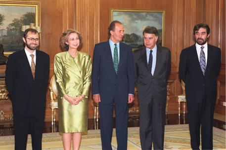 6/05/1994. Gabinete de mayo de 1994 a julio de 1995. Los nuevos titulares de Agricultura, Luis Atienza, y de Justicia e Interior, Juan Alberto Bell...