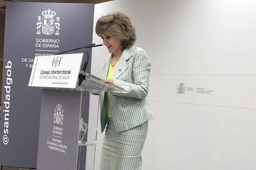 María Luisa Carcedo durante su intervención