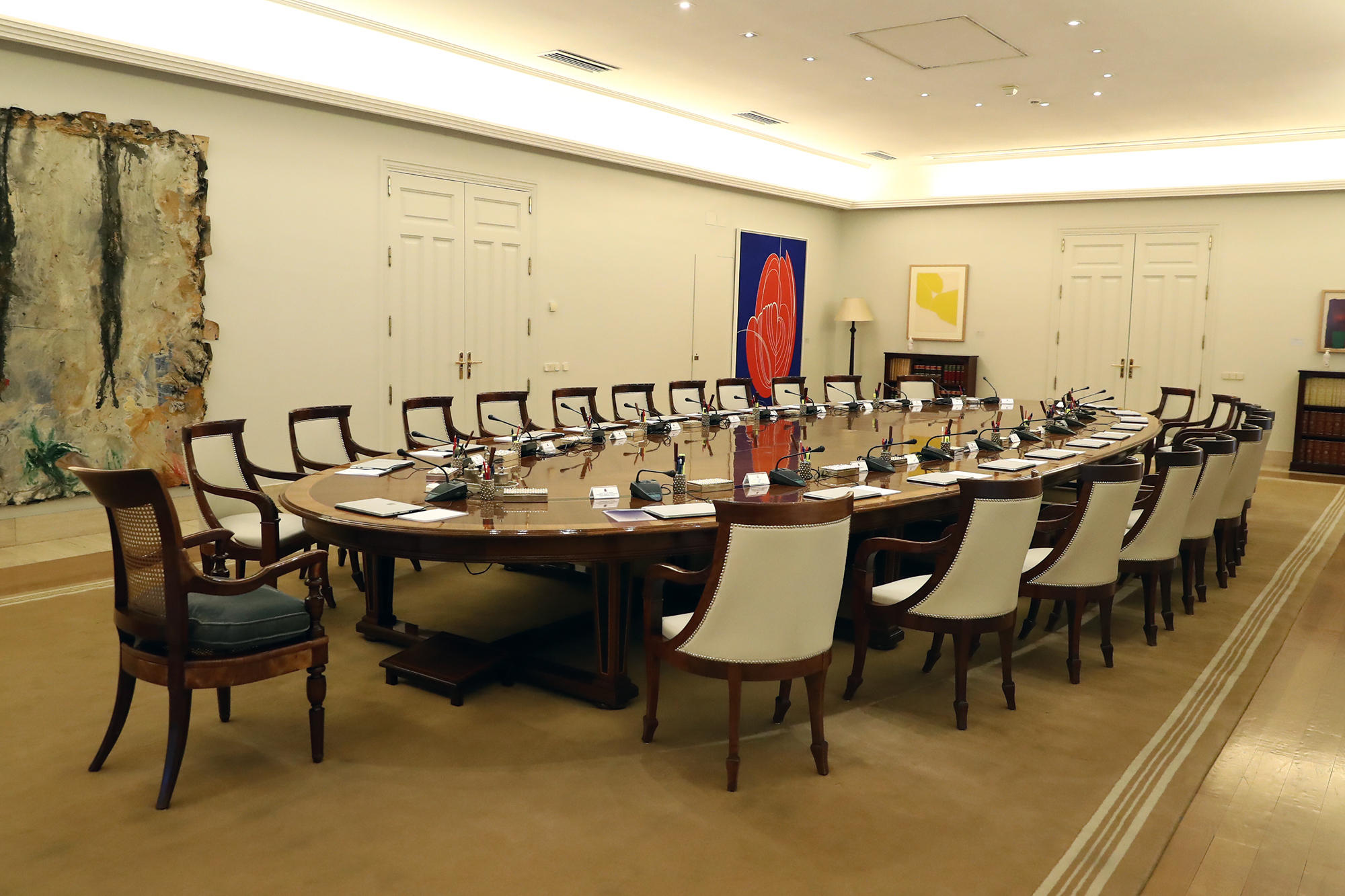 Sala donde se celebra el Consejo de Ministros 